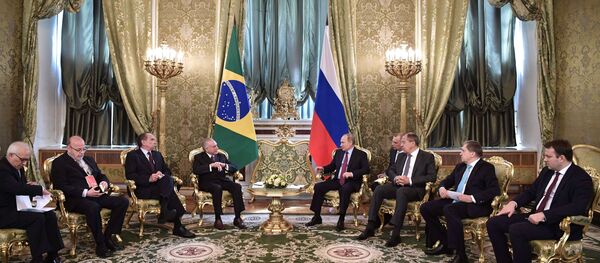 President Vladimir Putin holds official meeting with Brazilian President Michel Temer - Sputnik International