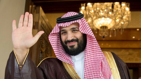 (File) Saudi Deputy Crown Prince Mohammed bin Salman waves as he meets with Philippine President Rodrigo Duterte in Riyadh, Saudi Arabia, April 11, 2017 - Sputnik International