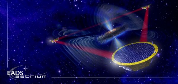 Artist's impression of the three LISA spacecraft - Sputnik International