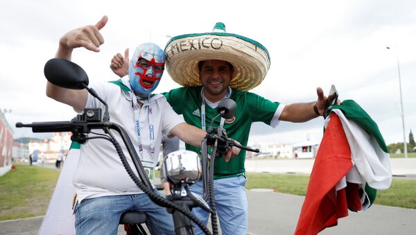 Soccer Football - Mexico v New Zealand - FIFA Confederations Cup Russia 2017 - Group A - Fisht Stadium, Sochi, Russia - June 21, 2017 Mexico fans outside the stadium before the game - Sputnik International