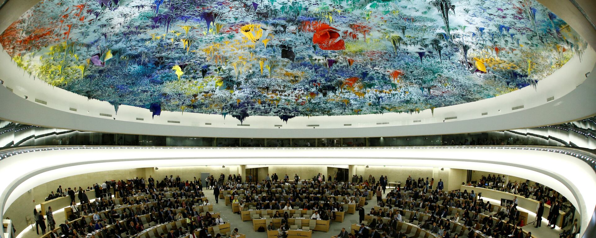Overview of the United Nations Human Rights Council is seen in Geneva, Switzerland June 6, 2017 - Sputnik International, 1920, 05.03.2021