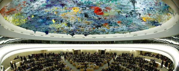 Overview of the United Nations Human Rights Council is seen in Geneva, Switzerland June 6, 2017 Overview of the United Nations Human Rights Council is seen in Geneva, Switzerland June 6, 2017 - Sputnik International