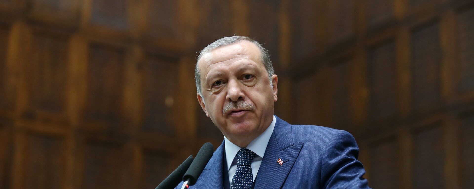 Turkish President Tayyip Erdogan addresses members of parliament from his ruling AK Party (AKP) during a meeting at the Turkish parliament in Ankara, Turkey, June 13, 2017 - Sputnik International, 1920, 18.08.2018