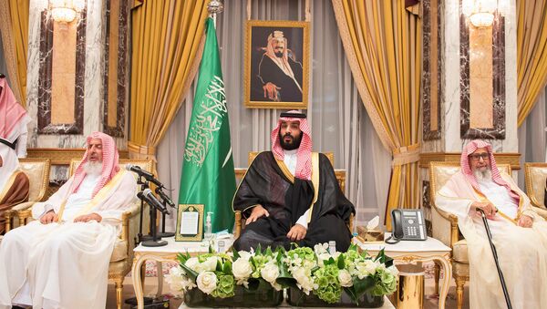 Saudi Arabia's Crown Prince Mohammed bin Salman sits during an allegiance pledging ceremony in Mecca, Saudi Arabia June 21, 2017 - Sputnik International