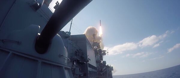 Kalibr cruise missiles hit banned terrorist group ISIS targets in Syria - Sputnik International