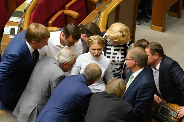 Yulia Tymoshenko during a meeting of the Verkhovna Rada of Ukraine in Kiev (File) Yulia Tymoshenko during a meeting of the Verkhovna Rada of Ukraine in Kiev (File) - Sputnik International