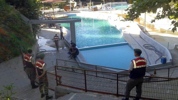 Five people were caught up in an electrical current in the pool at the park in the town of Akyazi - Sputnik International
