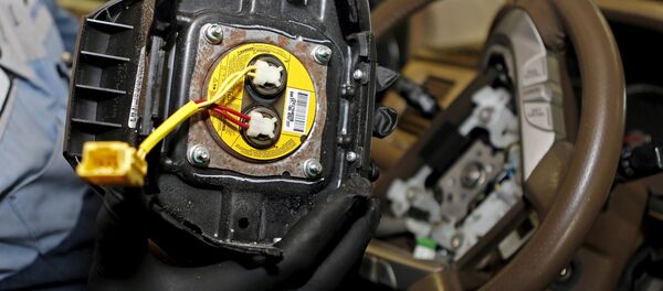 A recalled Takata airbag inflator is shown in Miami, Florida, US on June 25, 2015. A recalled Takata airbag inflator is shown in Miami, Florida, US on June 25, 2015. - Sputnik International