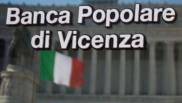 A Banca Popolare di Vicenza sign is seen in Rome, Italy, March 29, 2017. - Sputnik International