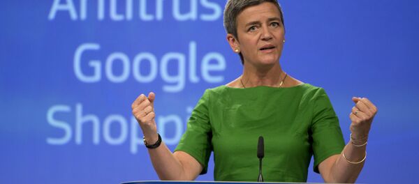 European Union Commissioner for Competition Margrethe Vestager speaks during a media conference at EU headquarters in Brussels on Tuesday, June 27, 2017. - Sputnik International
