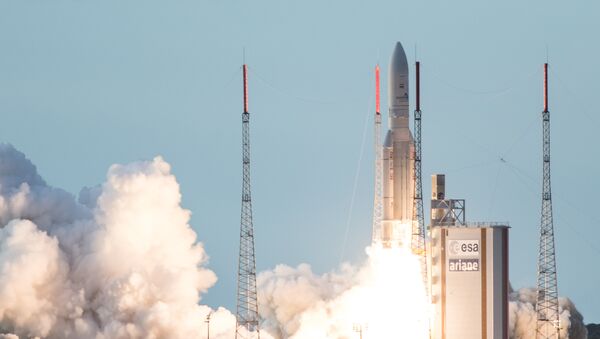 (File) An Ariane 5 rocket lifts off from the French Guiana Space Center - Sputnik International