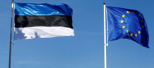Estonia's and EU flags flutter in Tallinn, Estonia, June 29, 2017. Estonia's and EU flags flutter in Tallinn, Estonia, June 29, 2017. - Sputnik International