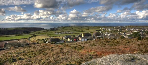 Looking out to sea past the Cornish village of St. Just. England - Sputnik International