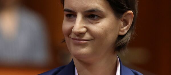 Serbia's Prime Minister designate Ana Brnabic smiles during a parliament session in Belgrade, Serbia June 28, 2017 Serbia's Prime Minister designate Ana Brnabic smiles during a parliament session in Belgrade, Serbia June 28, 2017 - Sputnik International