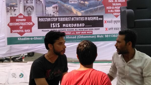 Indian Muslims Protest Against Terror Funding by Saudi Arabia - Sputnik International