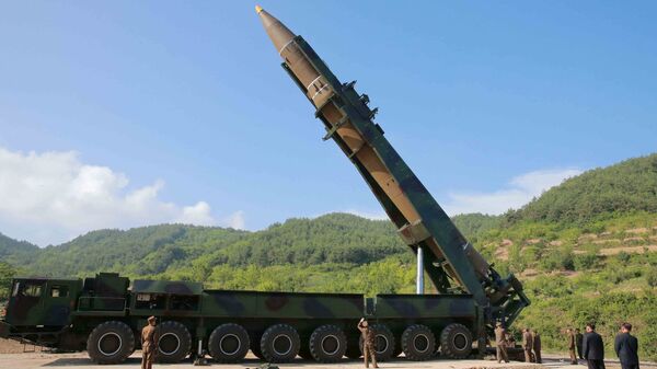 The intercontinental ballistic missile Hwasong-14 is seen in this undated photo released by North Korea's Korean Central News Agency (KCNA) in Pyongyang, July, 4 2017. - Sputnik International