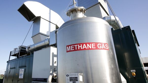 Methane digester at the New Hope Dairy in Galt, Calif. (File) - Sputnik International