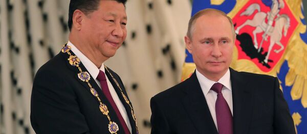 July 4, 2017. Russian President Vladimir Putin meets with People's Republic of China President Xi Jinping in Moscow. July 4, 2017. Russian President Vladimir Putin meets with People's Republic of China President Xi Jinping in Moscow. - Sputnik International