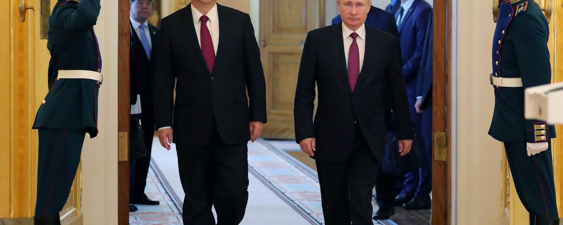 July 4, 2017. From right: Russian President Vladimir Putin meets with People's Republic of China President Xi Jinping in Moscow. - Sputnik International, 1920, 28.02.2022