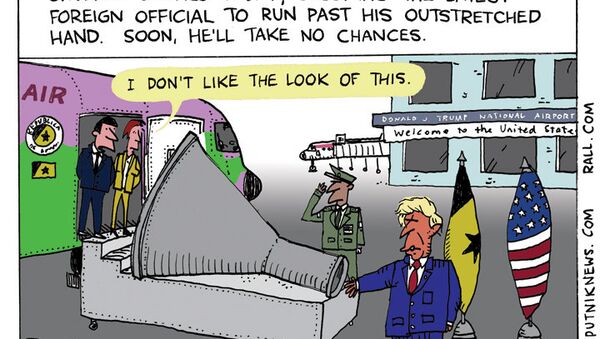 Trump Hand Snub Cartoon - Sputnik International
