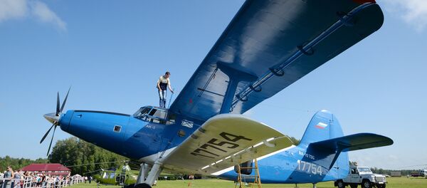 The AN-2-110 aircraft with Honeywell turboprop TPE-331-12 engines at the Mochishche airfield after modernization at the Chaplygin Siberian Aeronautical Research Institute The AN-2-110 aircraft with Honeywell turboprop TPE-331-12 engines at the Mochishche airfield after modernization at the Chaplygin Siberian Aeronautical Research Institute - Sputnik International