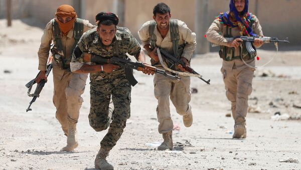 Kurdish Fighters in Raqqa, Syria  - Sputnik International