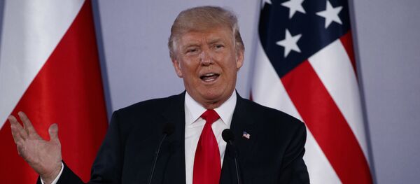 U.S. President Donald Trump speaks during a news conference with Polish President Andrzej Duda at Royal Castle, Thursday, July 6, 2017, in Warsaw U.S. President Donald Trump speaks during a news conference with Polish President Andrzej Duda at Royal Castle, Thursday, July 6, 2017, in Warsaw - Sputnik International
