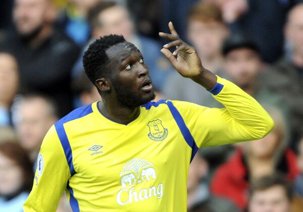 In this Saturday, Oct. 15, 2016 file photo, Everton's Romelu Lukaku celebrates after scoring during the English Premier League soccer match between Manchester City and Everton at the Etihad Stadium in Manchester, England. In this Saturday, Oct. 15, 2016 file photo, Everton's Romelu Lukaku celebrates after scoring during the English Premier League soccer match between Manchester City and Everton at the Etihad Stadium in Manchester, England. - Sputnik International