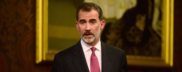 Spain's King Felipe delivers a speech at the Palace of Westminster in London, Britain July 12, 2017. Spain's King Felipe delivers a speech at the Palace of Westminster in London, Britain July 12, 2017. - Sputnik International