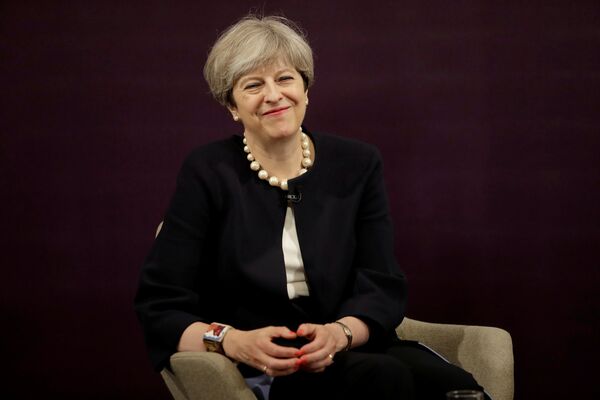 Britain's Prime Minister Theresa May answers questions after delivering a speech at the RSA (Royal Society for the encouragement of Arts, Manufactures and Commerce) in London, Britain, July 11, 2017. - Sputnik International