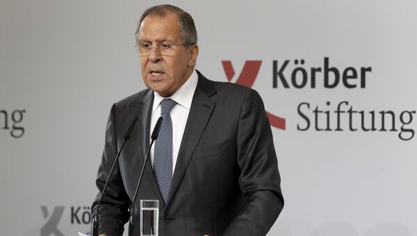 Russian Foreign Minister Sergey Lavrov delivers a speech during an event of the Koerber Foundation in Berlin, Germany, Thursday, July 13, 2017. - Sputnik International
