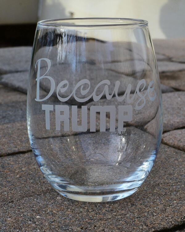 Because Trump Stemless Wine Glass Because Trump Stemless Wine Glass - Sputnik International