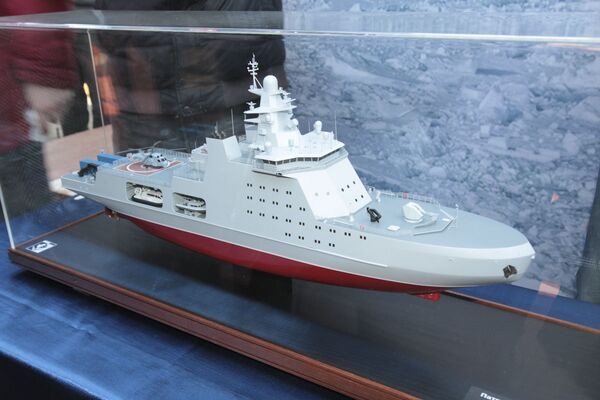 Model of the Project 23550 Arctic patrol ship Model of the Project 23550 Arctic patrol ship - Sputnik International
