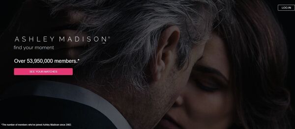 Screenshot of Ashley Madison website - Sputnik International