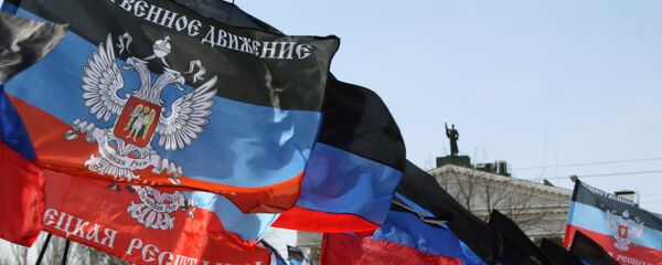 Rally in Donetsk marks anniversary of Donetsk People's Republic Rally in Donetsk marks anniversary of Donetsk People's Republic - Sputnik International