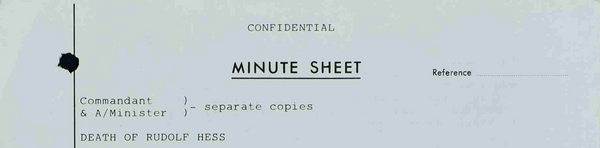 Minutes of Spandau Allied Prison Governors’ meeting. Minutes of Spandau Allied Prison Governors’ meeting. - Sputnik International