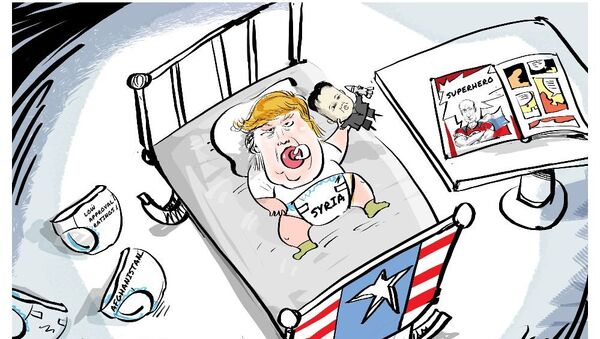 Trump six months cartoon - Sputnik International