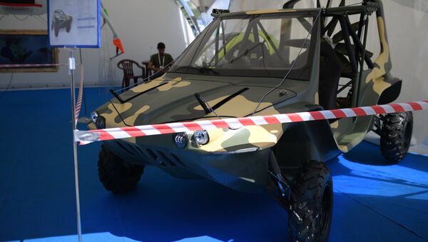 BORTS Triton amphibious flying reconnaissance vehicle at the International Aviation and Space Salon MAKS-2017 in Zhukovsky - Sputnik International