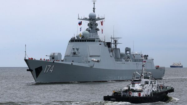 The Type 052D destroyer Hefei of the Chinese Navy arrives in Baltiysk for the 2017 Naval Cooperation Russia-China drills - Sputnik International
