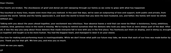 Linkin Park Statement on Chester Bennington's Suicide Linkin Park Statement on Chester Bennington's Suicide - Sputnik International