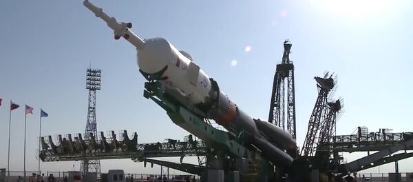 Soyuz MS-05 Spaceship Installed On The Launch Pad Soyuz MS-05 Spaceship Installed On The Launch Pad - Sputnik International