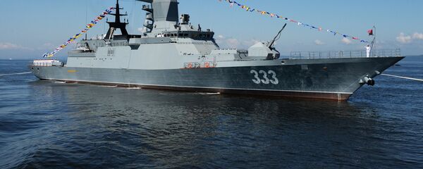 The Sovershenny corvette during a general rehearsal of a parade of ships and a military sport event devoted to the Navy Day in Vladivostok. File photo The Sovershenny corvette during a general rehearsal of a parade of ships and a military sport event devoted to the Navy Day in Vladivostok. File photo - Sputnik International