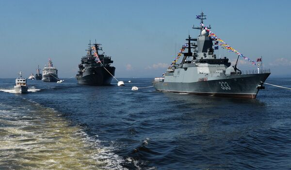 Russian Pacific Fleet Warships and Vessels Head for Drills in Sea of Japan, Sea of Okhotsk - Sputnik International