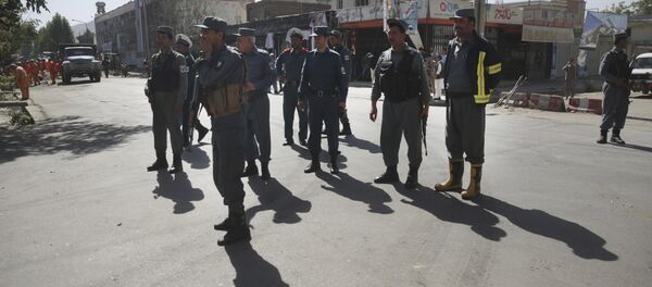 Policemen stand guard in Kabul, Afghanistan, Monday, July 24, 2017 Policemen stand guard in Kabul, Afghanistan, Monday, July 24, 2017 - Sputnik International