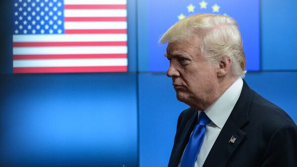 US President Donald Trump meets with EU leaders in Brussels. File photo - Sputnik International