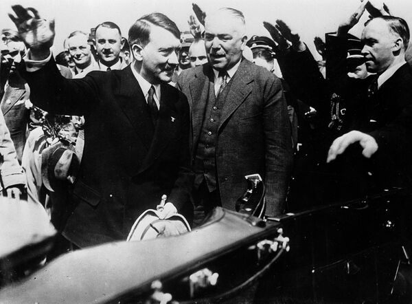 Adolf Hitler, left, Nazi chancellor of Germany, and Konstantin von Neurath, German Minister of Foreign Affairs, (right center) as they returned to Munich, Germany, from their meeting with Premier Benito Mussolini of Italy, June 25, 1934. Adolf Hitler, left, Nazi chancellor of Germany, and Konstantin von Neurath, German Minister of Foreign Affairs, (right center) as they returned to Munich, Germany, from their meeting with Premier Benito Mussolini of Italy, June 25, 1934. - Sputnik International