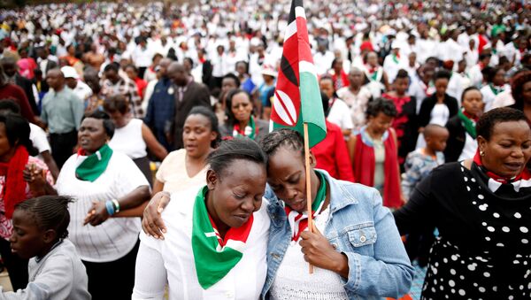 Kenyans pray during a rally calling for peace ahead of Kenya's August 8 election in Nairobi, Kenya July 30, 2017. - Sputnik International