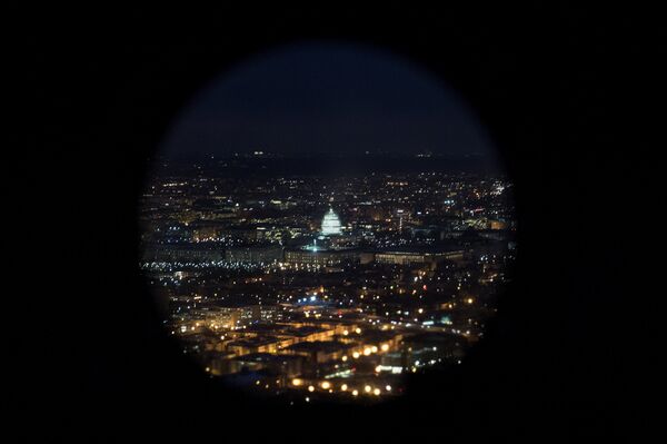 A helicopter view of the US Capitol building on Capitol Hill in Washington, DC. (File) - Sputnik International