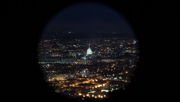 A helicopter view of the US Capitol building on Capitol Hill in Washington, DC. (File) - Sputnik International