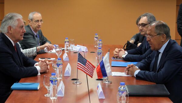 Russian Foreign Minister Sergei Lavrov during a meeting with US Secretary of State Rex Tillerson on the sidelines of the ASEAN in Manila - Sputnik International
